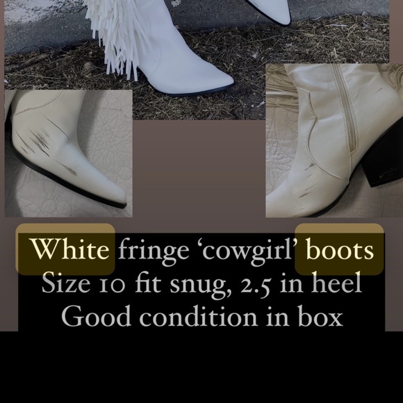 White Fringe boot - Picture 2 of 2